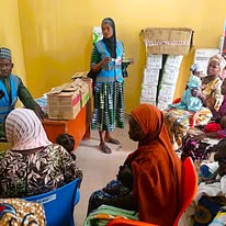 Nutrition training session for mothers