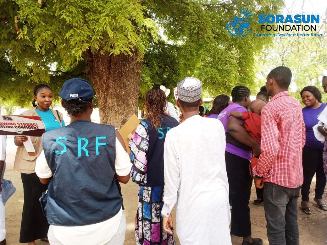 Field team engaging community members