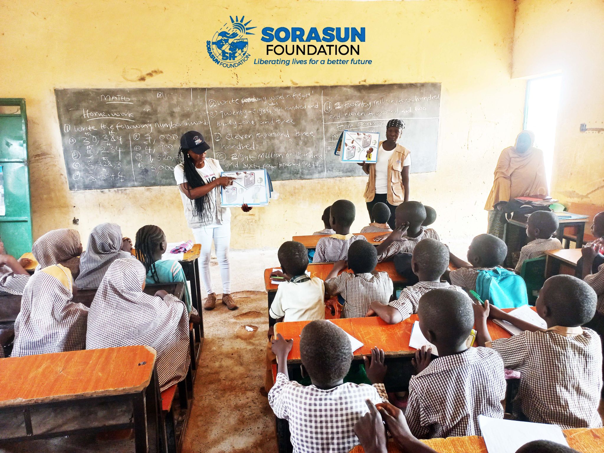 Children learning in a classroom