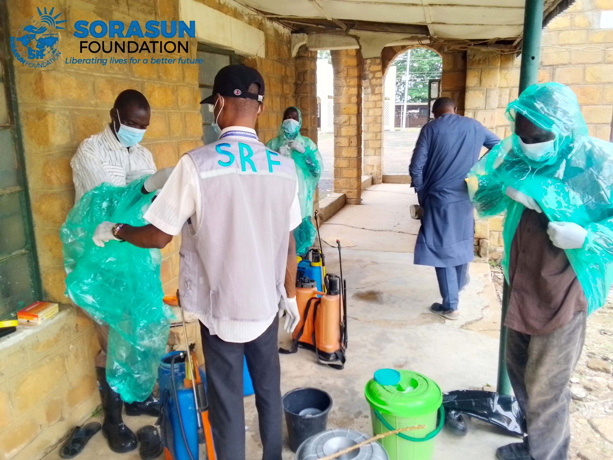 PPE preparation for disinfection team
