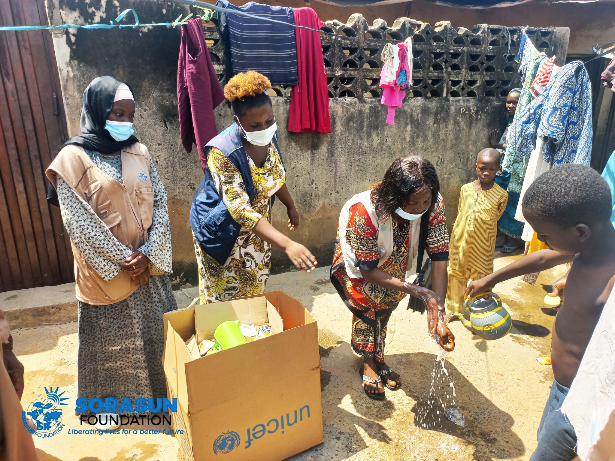 Household hygiene and nutrition kit handover