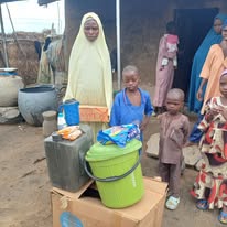 Household water storage support